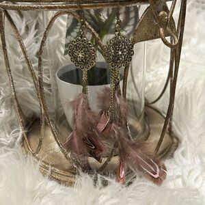 Feathered earrings